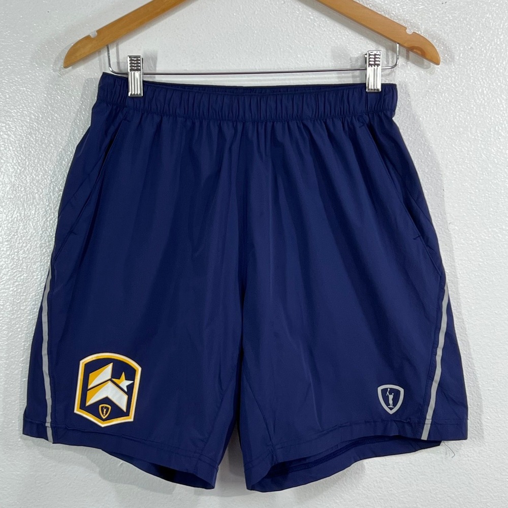 Adrenaline Lacrosse Performance Training Shorts Navy Blue Gold All Fight Men's M